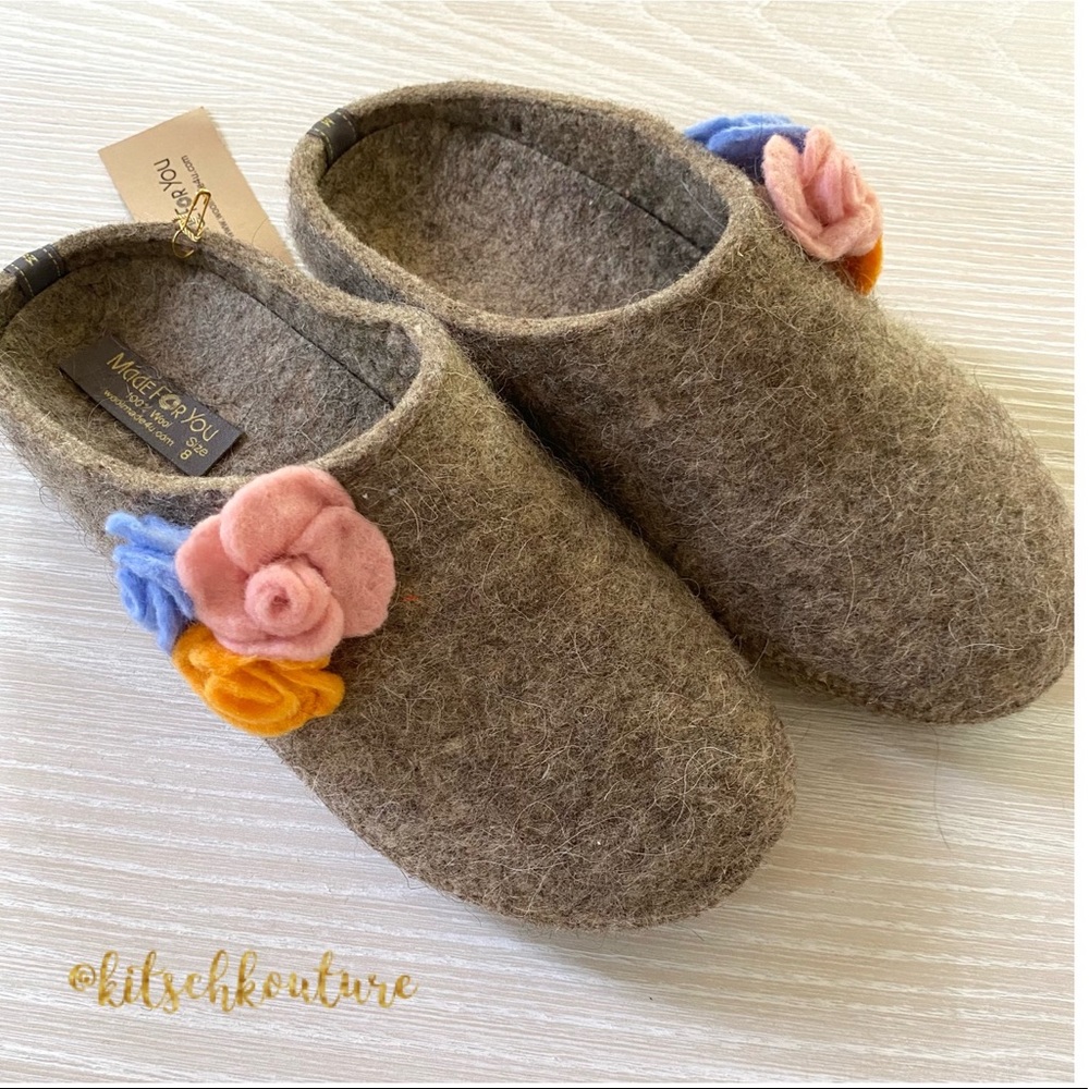 Handmade 100% Wool Clogs